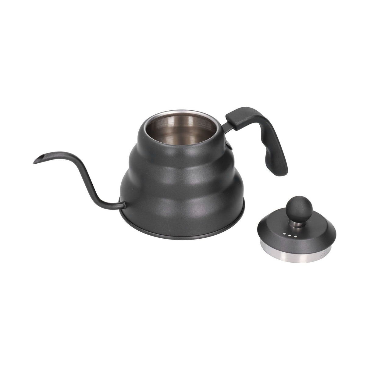 PTFE Stainless Steel Tea Pot Coffee Kettle Gooseneck Spout Pour Over Coffee Maker Drip Kettle Black1.2L
