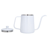 Coffee Kettle Stainless Steel Mini Portable White Thin Mouth Pour Over Kettle for Travelling Camping Tea Coffee