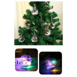6Pcs Shining Christmas Balls with LED Light Pendants Refillable Ball Christmas Tree Hanging Ball Ornaments for Party