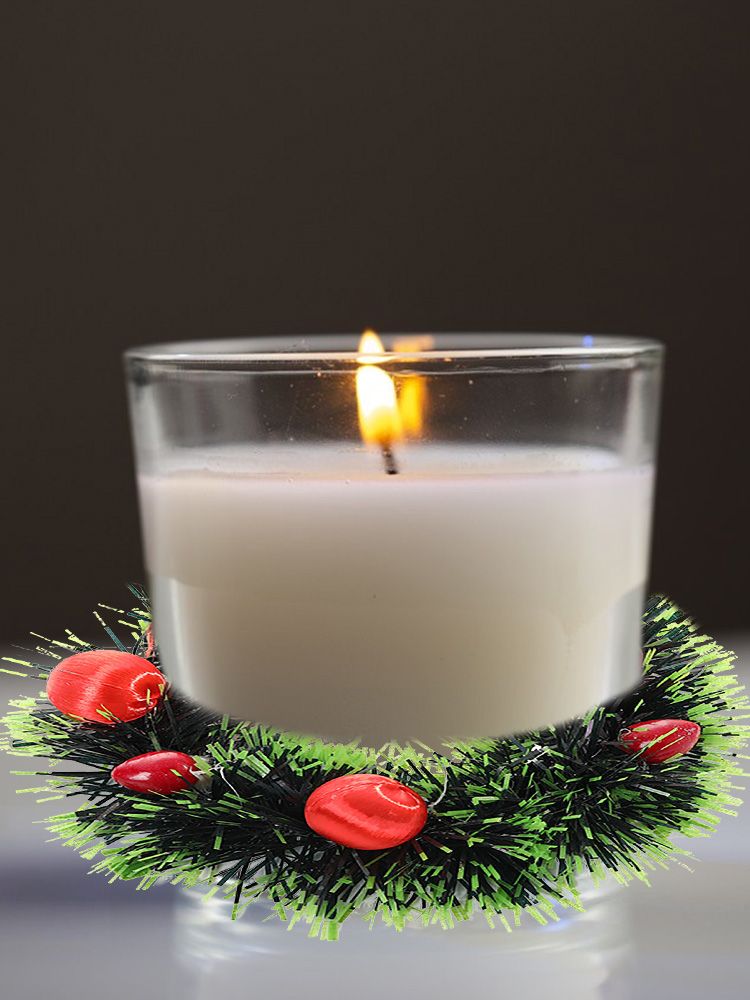 Candle Wreath Christmas Wreath Christmas Tree Wreath Candle Garland