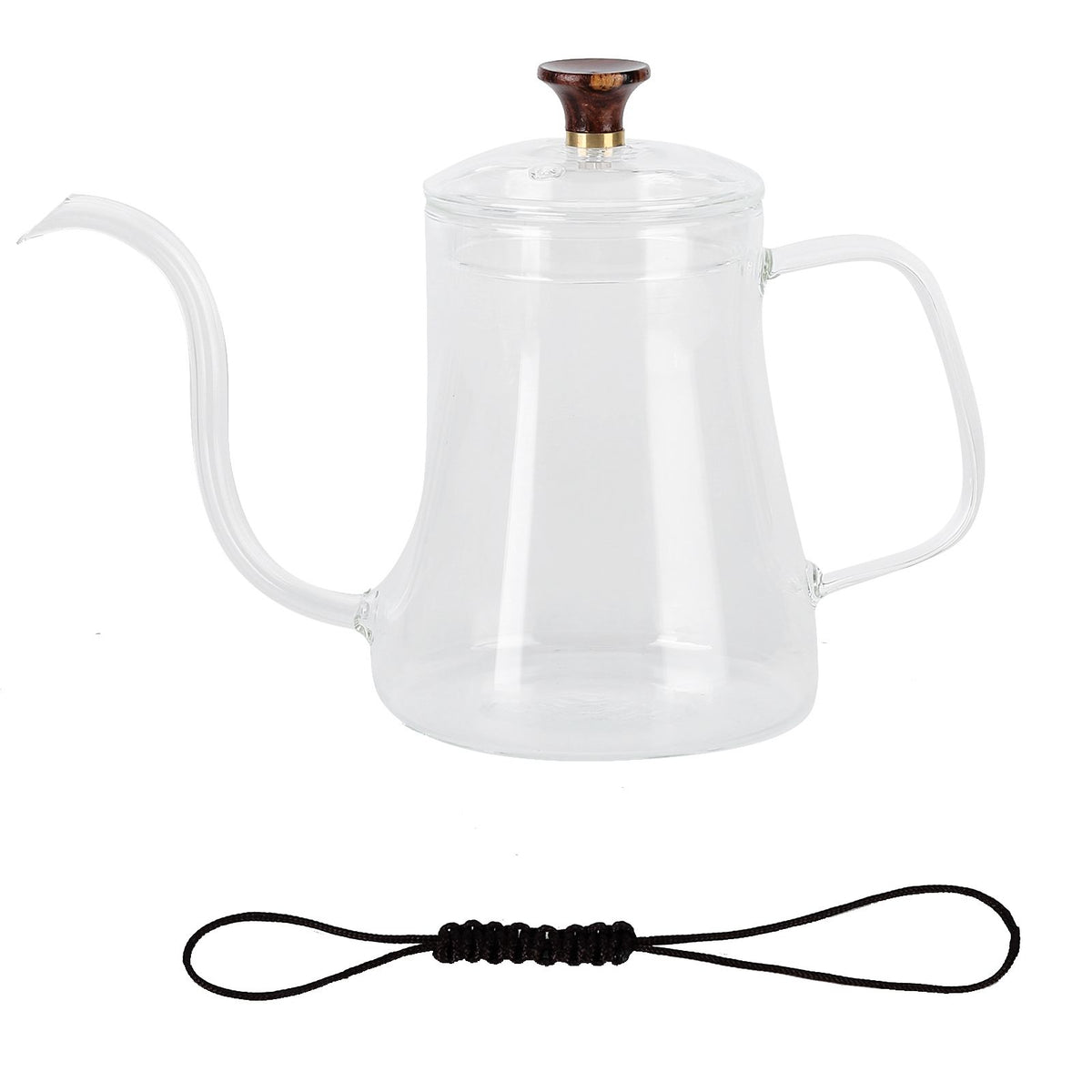 Glass Coffee Pot Swan Neck Thin Mouth Kettle HandMade Coffee Maker Pour Over Kettle(600 ml )