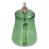Coffee Kettle Glass Coffee Pot 600ML Coffee Drip Kettle Long Nozzle Kettle for Home KitchenGreen