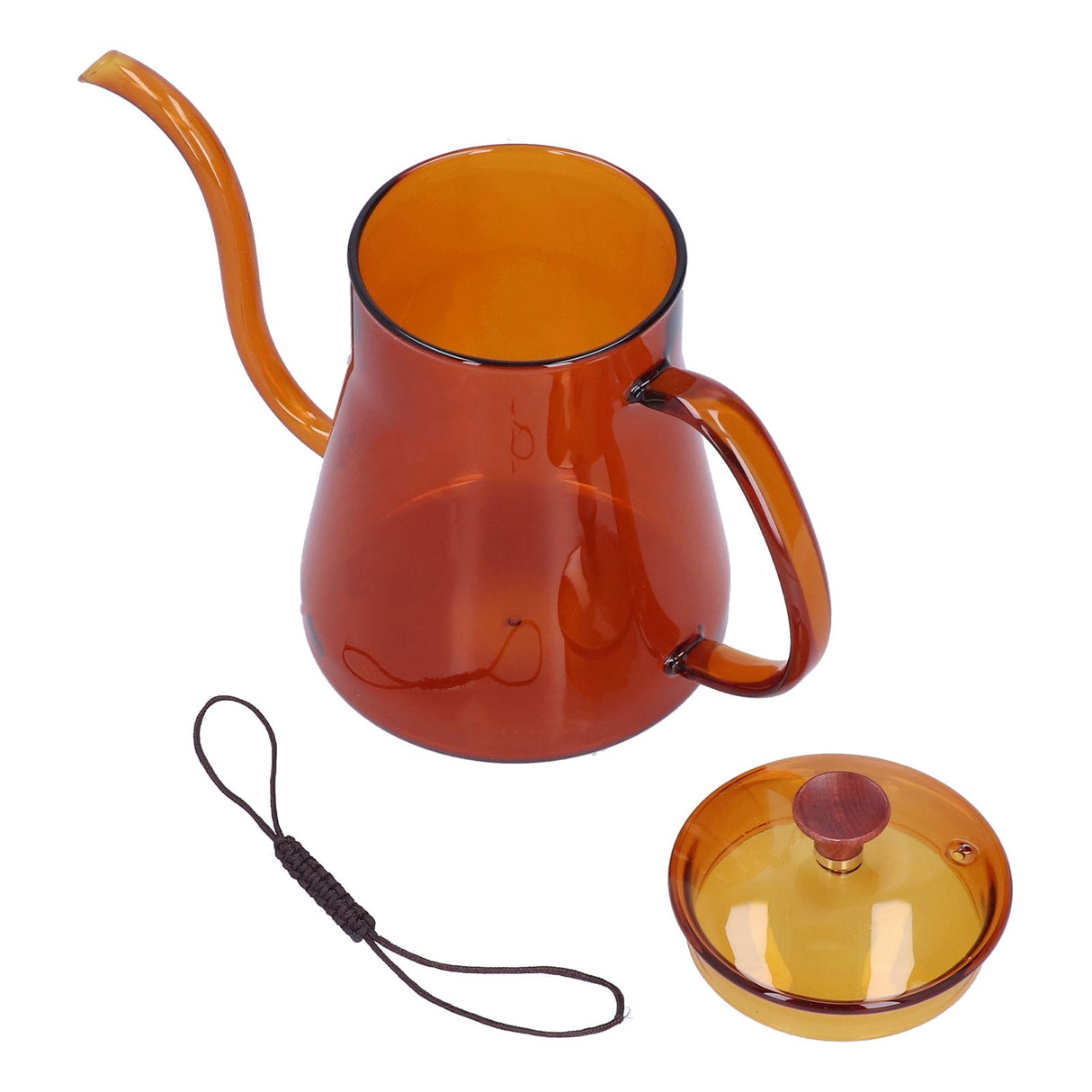 Coffee Kettle Glass Coffee Pot 600ML Coffee Drip Kettle Long Nozzle Kettle for Home KitchenCoffee