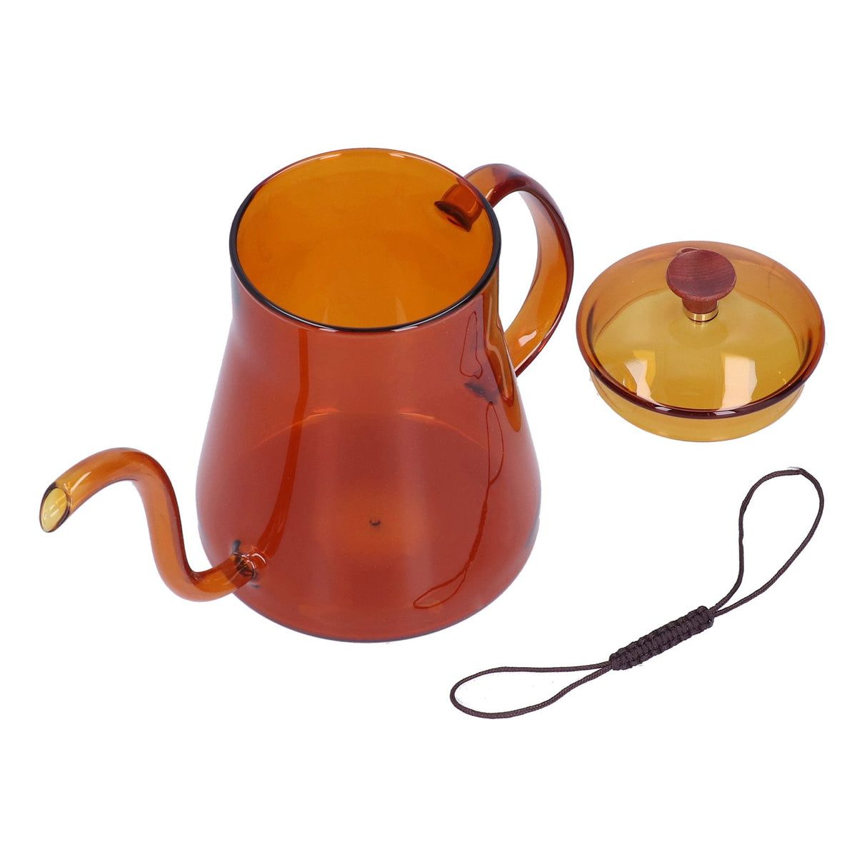 Coffee Kettle Glass Coffee Pot 600ML Coffee Drip Kettle Long Nozzle Kettle for Home KitchenCoffee