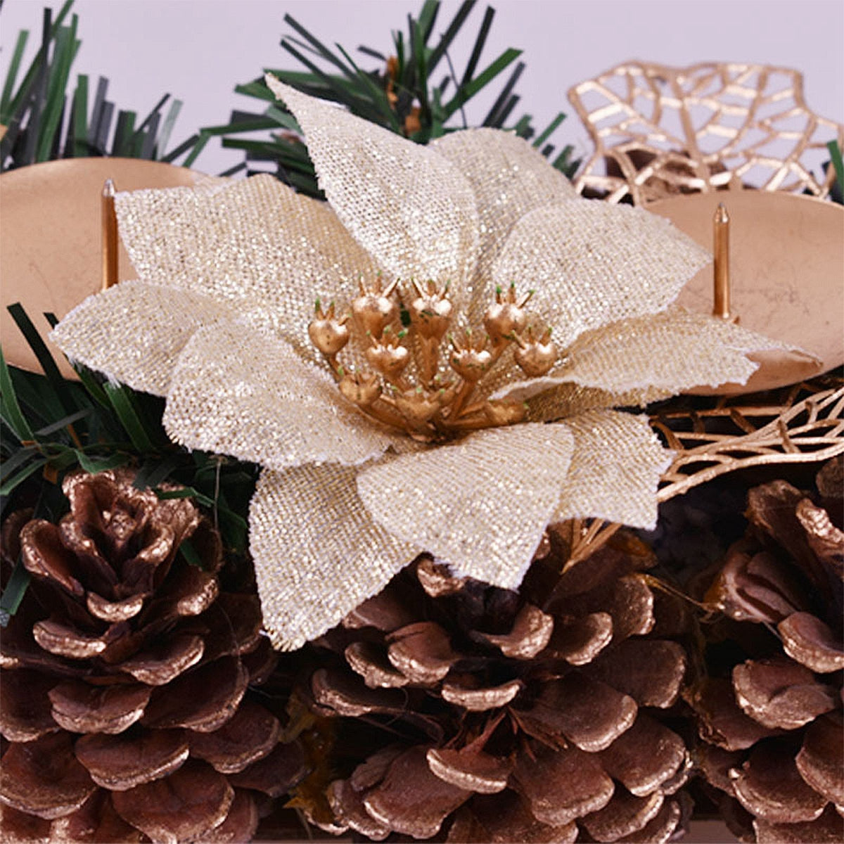 Christmas Decorations Candlesticks Christmas Table Centerpiece
