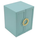 Jewelry Storage Box Leather Double Door Green European Style Storage Case for Necklace Earring Watch Bracelet