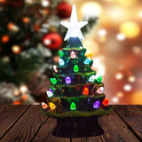 18.8cm Lighted Ceramic Christmas Tree Christmas Tabletop Decorations Christmas Lights