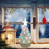 18.8cm Lighted Ceramic Christmas Tree Christmas Tabletop Decorations Christmas Lights
