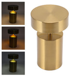 LED Table Lamp 3 Levels Electroplating USB Charging LED Night Light Desktop Decoration Table Lamp for Bar Hotel Restaurant Gold