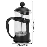 Coffee Tea Maker Kettle High Temperature Resistant Borosilicate Filter Teapot Hand Brewing Black600ml