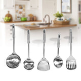 5Pcs Multi functional Kitchen Utensil Set Stainless Steel Spoons Shovel Spatula Cooking Tools