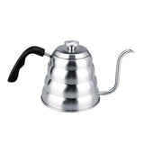 304 Stainless Steel Pour Over Coffee Gooseneck Kettle Teapot with Thermometer Home 1.2L