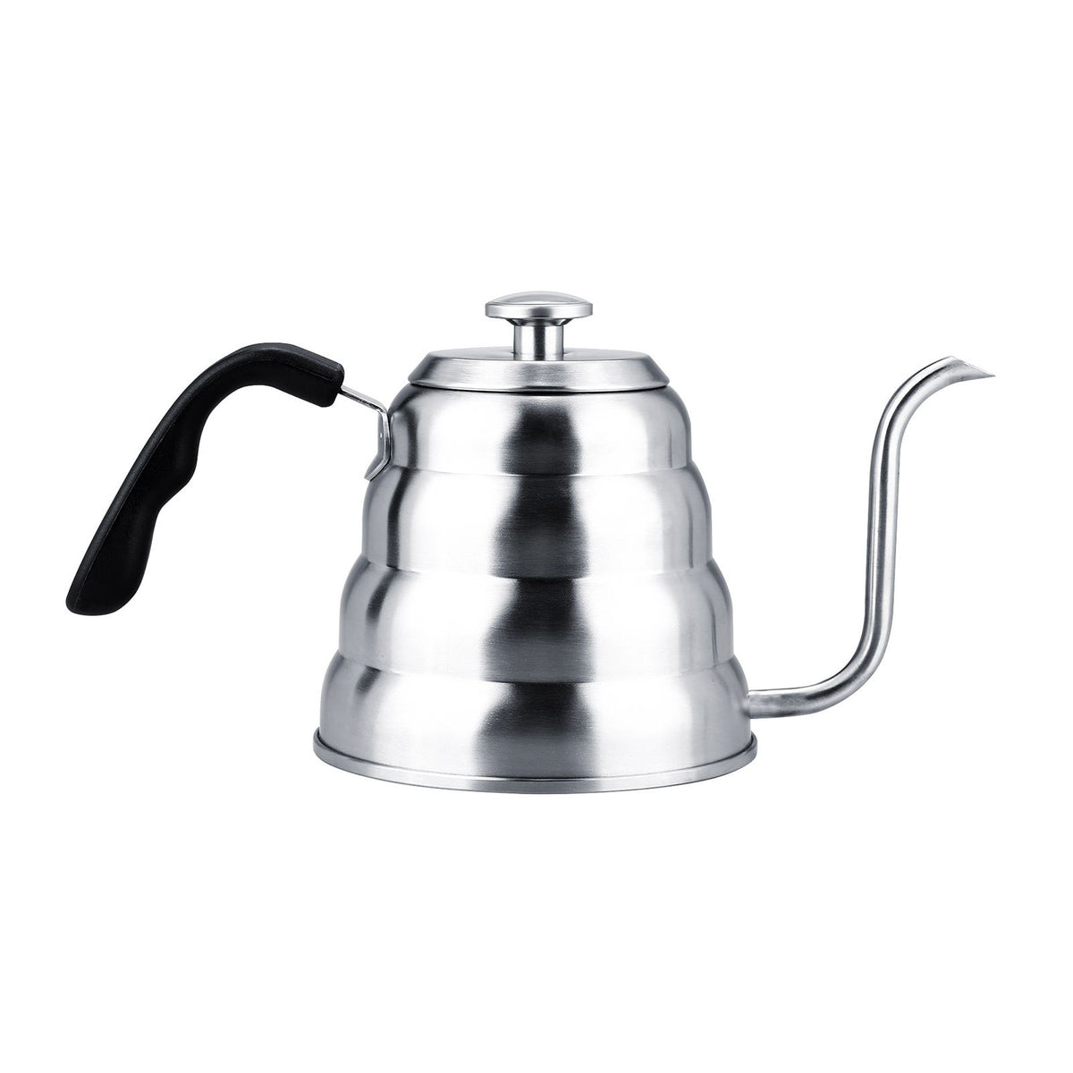 304 Stainless Steel Pour Over Coffee Gooseneck Kettle Teapot with Thermometer Home 1.2L