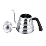304 Stainless Steel Pour Over Coffee Gooseneck Kettle Teapot with Thermometer Home 1.2L