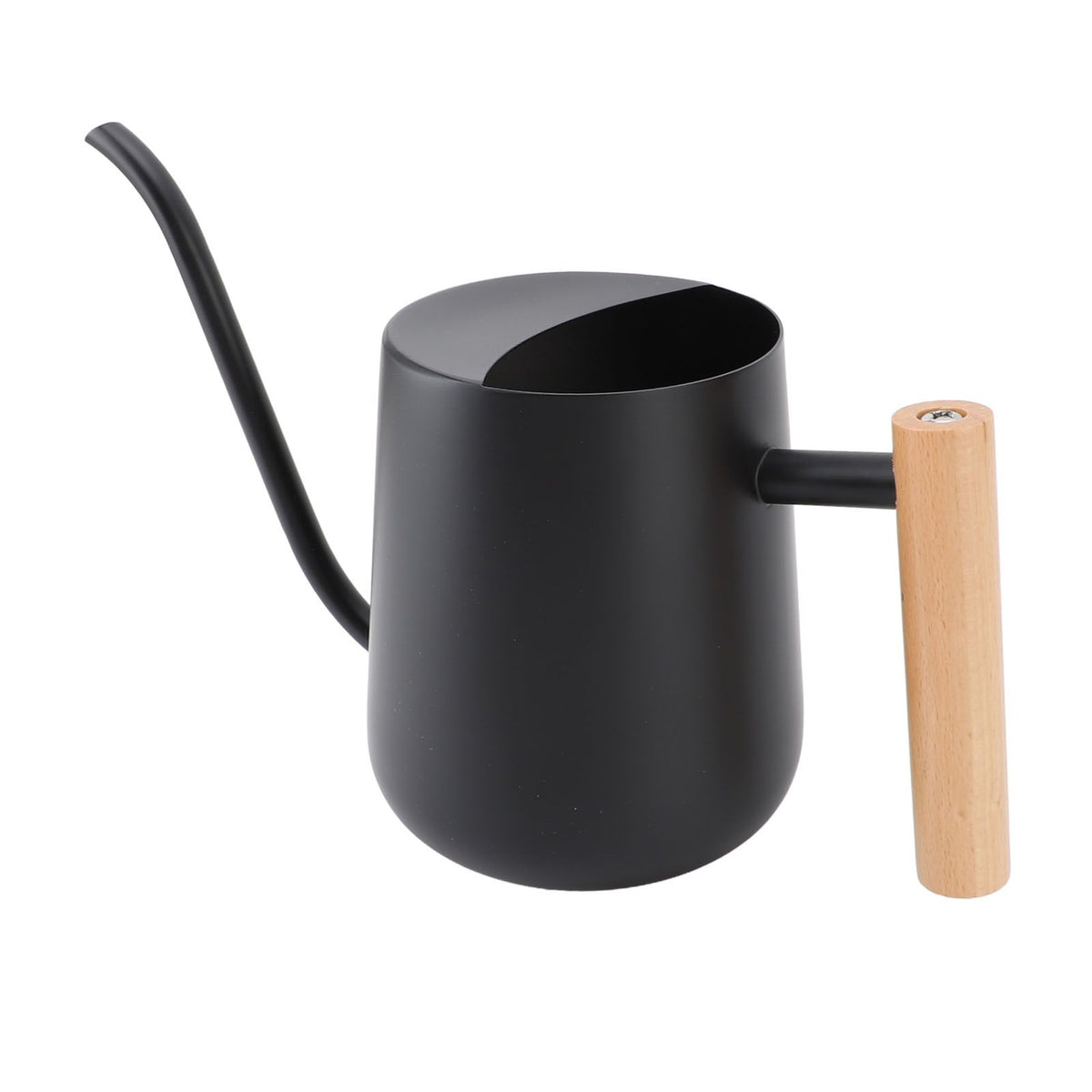 Stainless Steel Watering Can Modern Nordic Style Long Spout Water Can for Succulent Bonsai Garden Flower 1L Capacity Black