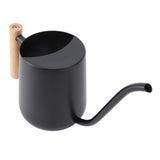 Stainless Steel Watering Can Modern Nordic Style Long Spout Water Can for Succulent Bonsai Garden Flower 1L Capacity Black