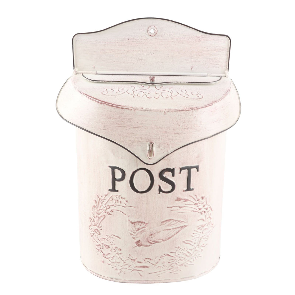 Wall Mount Letter Box Metal Bird Pattern Large Capacity Water Proof Wall Mounted Retro Mail Box for Garden Outdoor Decoration