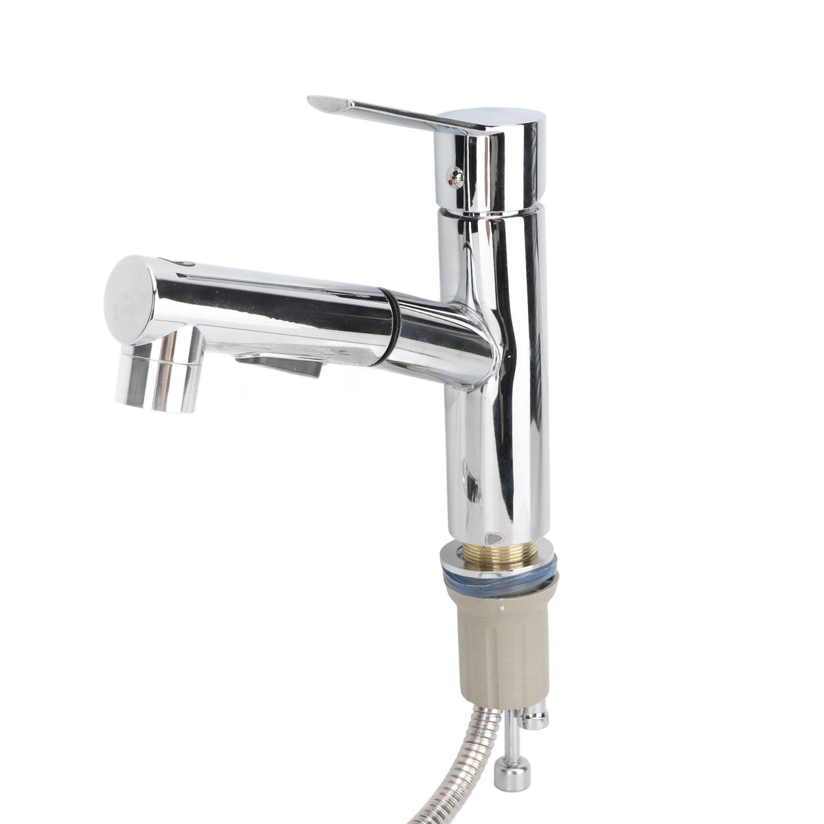 G1/2 Pull Out Sink Faucet Hot Cold Bathroom Sink Faucet Copper Alloy Rust Proof Water Tap for Basin Toilet