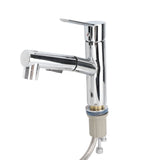 G1/2 Pull Out Sink Faucet Hot Cold Bathroom Sink Faucet Copper Alloy Rust Proof Water Tap for Basin Toilet