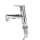 G1/2 Pull Out Sink Faucet Hot Cold Bathroom Sink Faucet Copper Alloy Rust Proof Water Tap for Basin Toilet