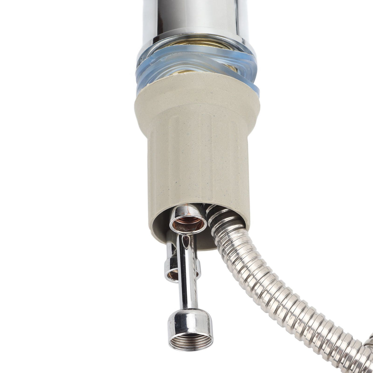 G1/2 Pull Out Sink Faucet Hot Cold Bathroom Sink Faucet Copper Alloy Rust Proof Water Tap for Basin Toilet