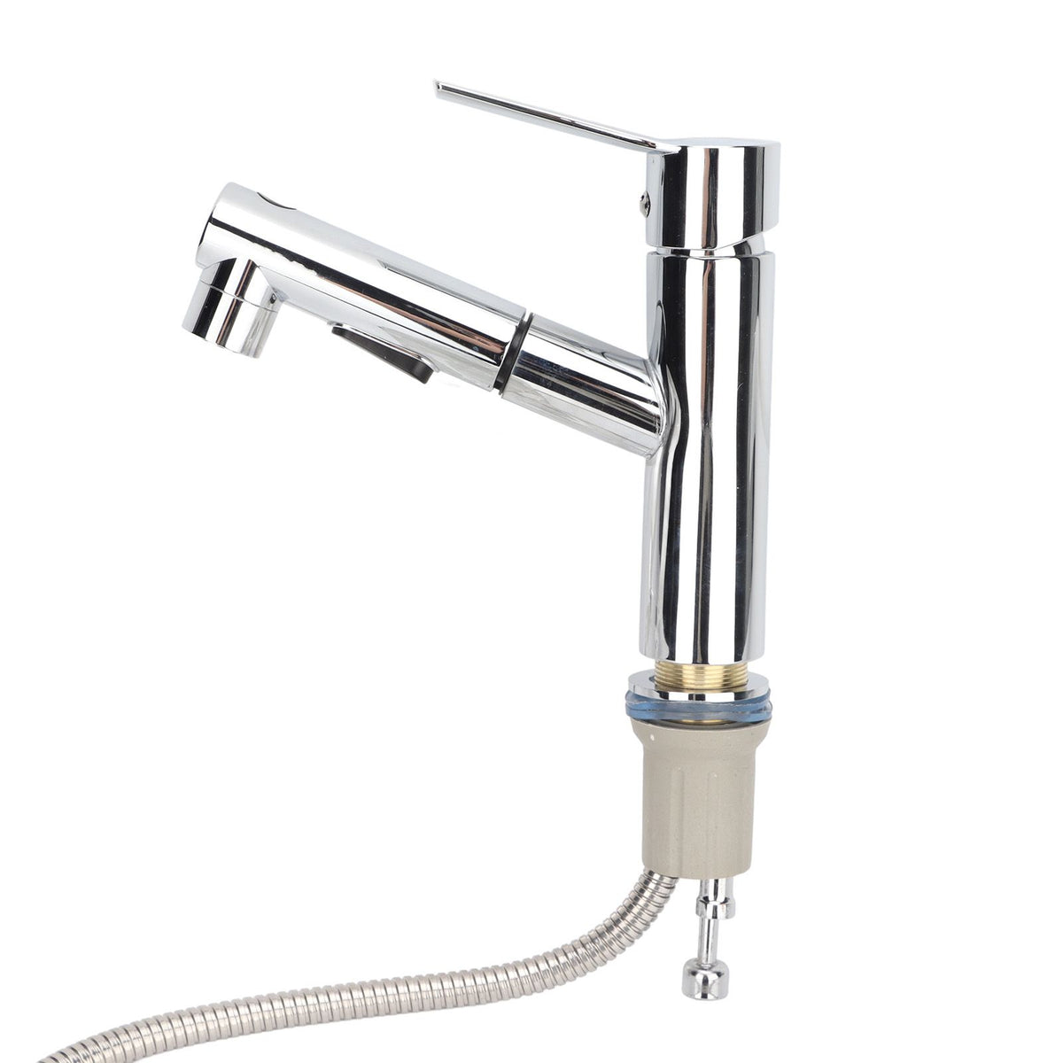 G1/2 Pull Out Sink Faucet Hot Cold Bathroom Sink Faucet Copper Alloy Rust Proof Water Tap for Basin Toilet