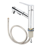 G1/2 Pull Out Sink Faucet Hot Cold Bathroom Sink Faucet Copper Alloy Rust Proof Water Tap for Basin Toilet