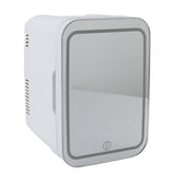 Portable Mirrored Beauty Fridge With Lighting 4L Mini Refrigerator Skin Care Makeup Storage with Mirror Light For Home Car US Plug 110V