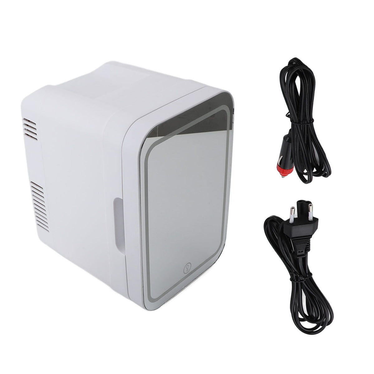 Portable Mirrored Beauty Fridge With Lighting 4L Mini Refrigerator Skin Care Makeup Storage with Mirror Light For Home Car EU Plug 220V