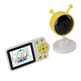 Baby Monitoring Camera WiFi 2.8 Inch Color Screen Night Vision 2 Way Talk Indoor Temperature Detection Smart Pet Camera for Home Security Yellow