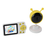Baby Monitoring Camera WiFi 2.8 Inch Color Screen Night Vision 2 Way Talk Indoor Temperature Detection Smart Pet Camera for Home Security Yellow
