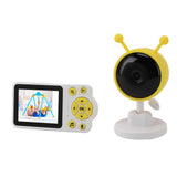 Baby Monitoring Camera WiFi 2.8 Inch Color Screen Night Vision 2 Way Talk Indoor Temperature Detection Smart Pet Camera for Home Security Yellow