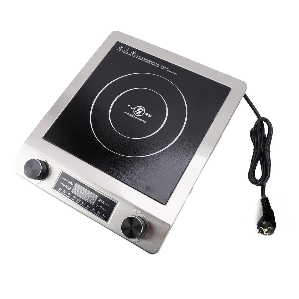 Induction Cooktop 3500W Fast Heating Easy to Clean Portable Touch Panel Multiple Safety Preventions Induction Hot Plate for Cooking EU Plug 220V