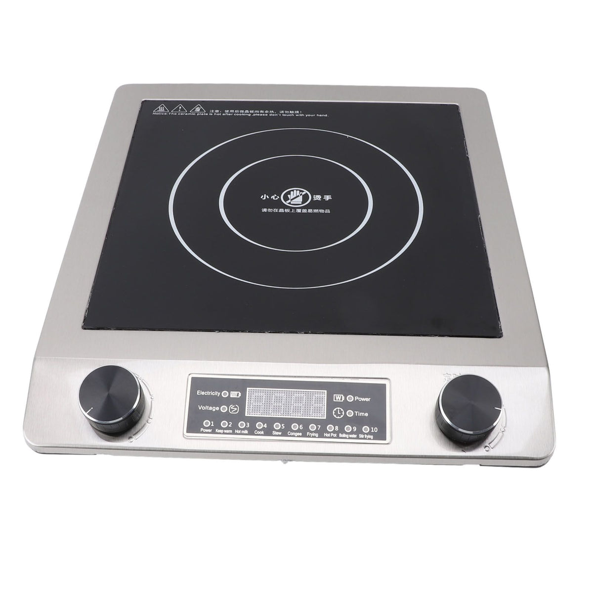 Induction Cooktop 3500W Fast Heating Easy to Clean Portable Touch Panel Multiple Safety Preventions Induction Hot Plate for Cooking EU Plug 220V
