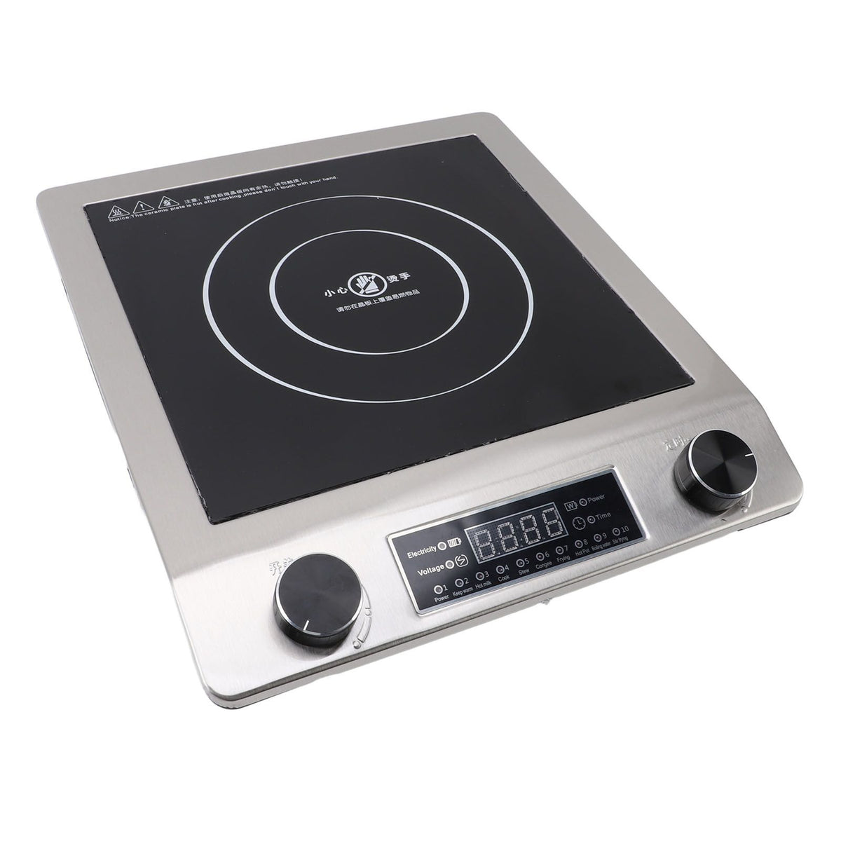 Induction Cooktop 3500W Fast Heating Easy to Clean Portable Touch Panel Multiple Safety Preventions Induction Hot Plate for Cooking UK Plug 220V