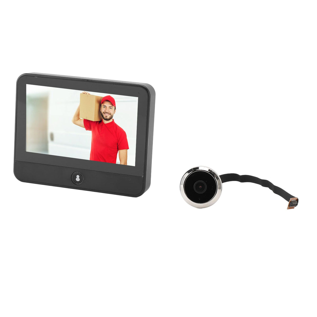 Door Eye Hole Camera with 4.3inch Display HD 1080P Night Vision Motion Detection Electronic Peephole Doorbell Door Viewer Camera for Tuya