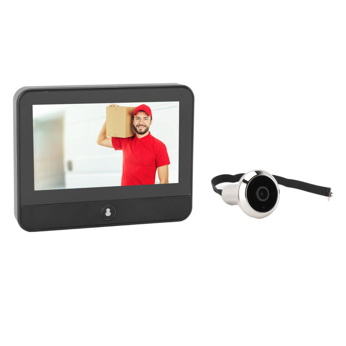 Door Eye Hole Camera with 4.3inch Display HD 1080P Night Vision Motion Detection Electronic Peephole Doorbell Door Viewer Camera for Tuya
