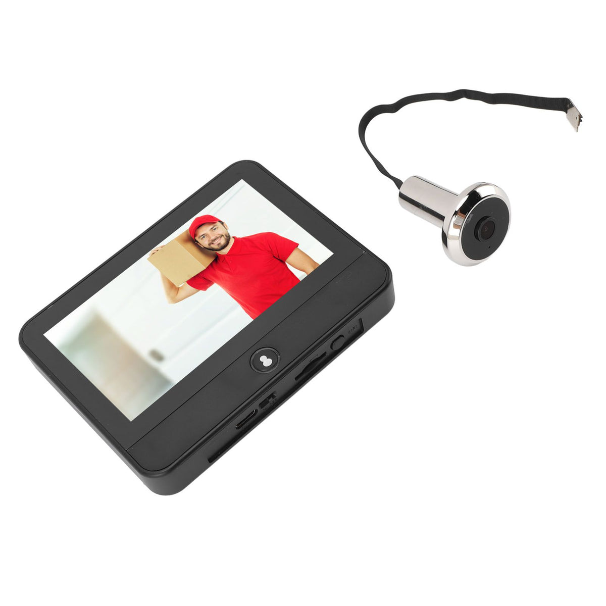 Door Eye Hole Camera with 4.3inch Display HD 1080P Night Vision Motion Detection Electronic Peephole Doorbell Door Viewer Camera for Tuya