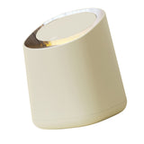 Desk Trash Can Large Capacity Modern Table Waste Bin with Press Opening Lid for Living Room Car Office