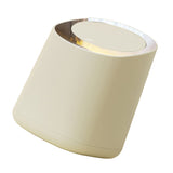 Desk Trash Can Large Capacity Modern Table Waste Bin with Press Opening Lid for Living Room Car Office
