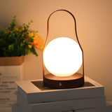 LED Cordless Table Lamp Acrylic Iron 3 Modes Stepless Touch Dimmable USB Rechargeable Portable Lantern Night Light for Bedside Outdoor Camping