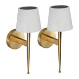Modern Decorative Wall Sconce Solar-powered Wall Light Indoor Outdoor Wall Lighting Fixture Wall-mounted Lamp for Living Room Beadroom Study Porch Yard