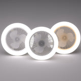 Modern Aromatherapy Fan Light E27 Hanging Light with Fan for Bedroom Living Room with Remote Control Adjustable Color Temperature Dimmable Night Light 3-speed Wind Control 1H/2H/4H Timer
