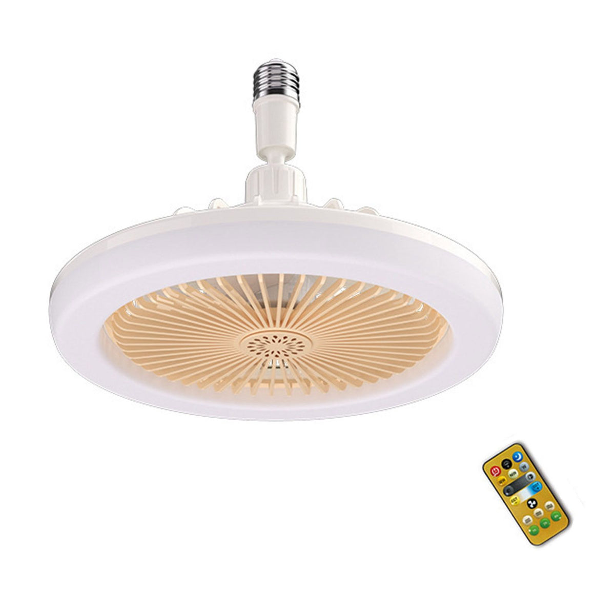 Modern Aromatherapy Fan Light E27 Hanging Light with Fan for Bedroom Living Room with Remote Control Adjustable Color Temperature Dimmable Night Light 3-speed Wind Control 1H/2H/4H Timer