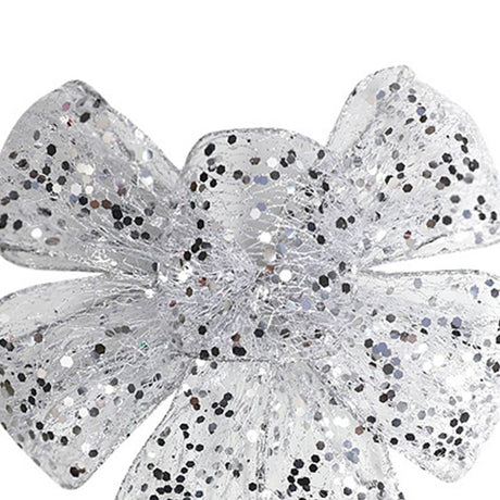 1pcs Christmas Decorative Bows Imitation Hemp Hand Crafted Ribbon Christmas Bow Knot Ornament for Christmas Party Home
