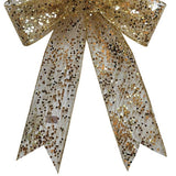 1pcs Christmas Decorative Bows Imitation Hemp Hand Crafted Ribbon Christmas Bow Knot Ornament for Christmas Party Home