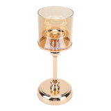 Light Luxury French Candlestick Ornament Table Candle Holder Romantic Candlelight Dinner Decorative Props Champagne Gold