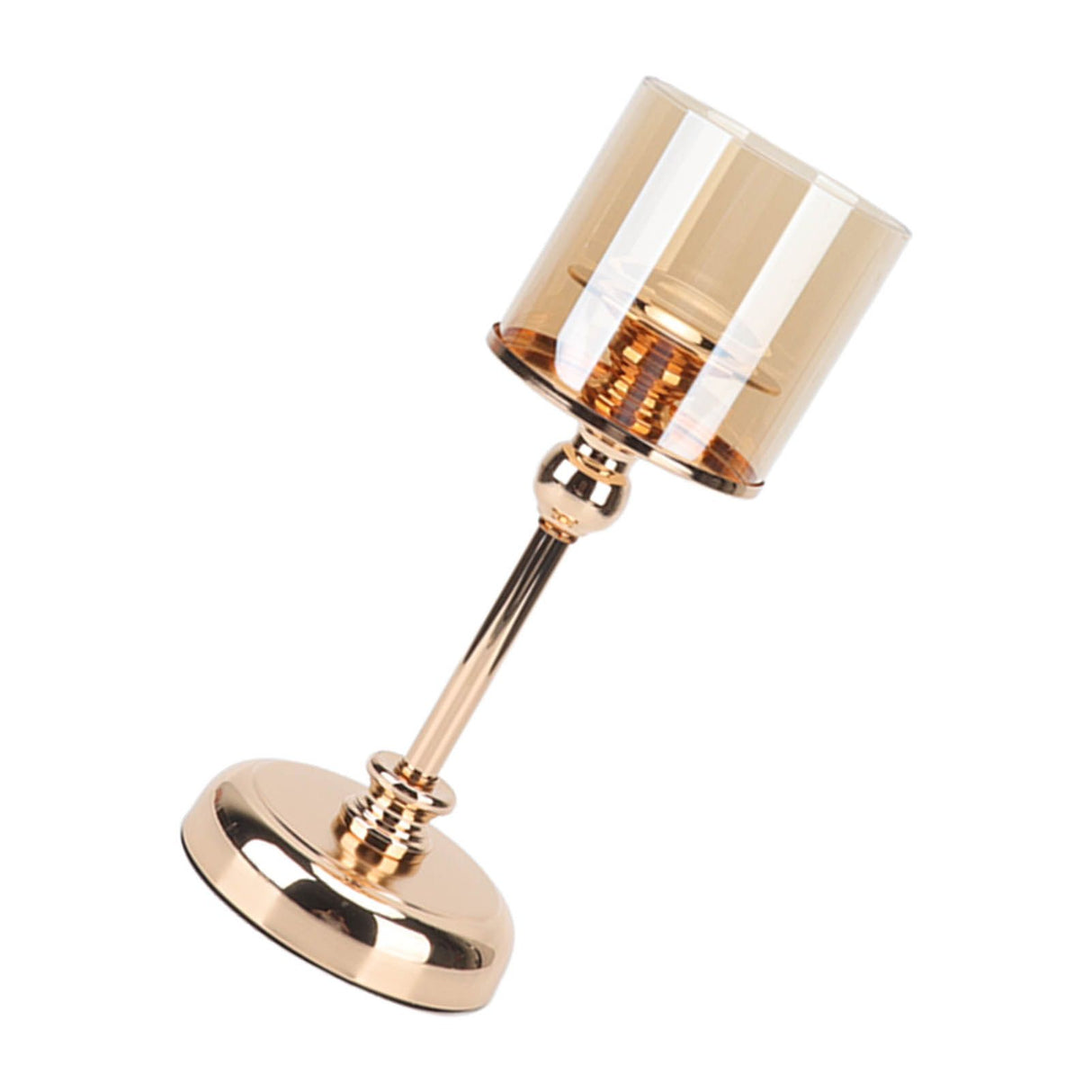 Light Luxury French Candlestick Ornament Table Candle Holder Romantic Candlelight Dinner Decorative Props Champagne Gold