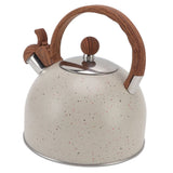 Whistling Kettle 2.5L Capacity Stainless Steel Stovetop Teapot for Water Boiling Beige