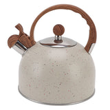 Whistling Kettle 2.5L Capacity Stainless Steel Stovetop Teapot for Water Boiling Beige